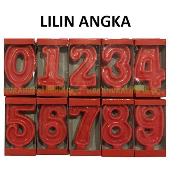 Lilin angka merah