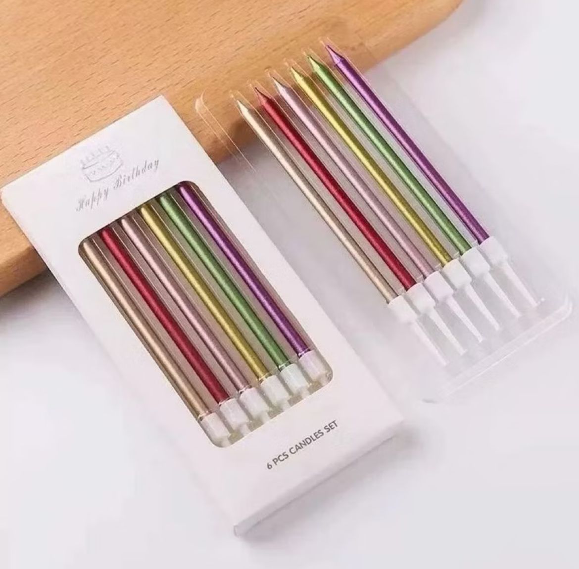 Lilin Metallic Panjang Lurus